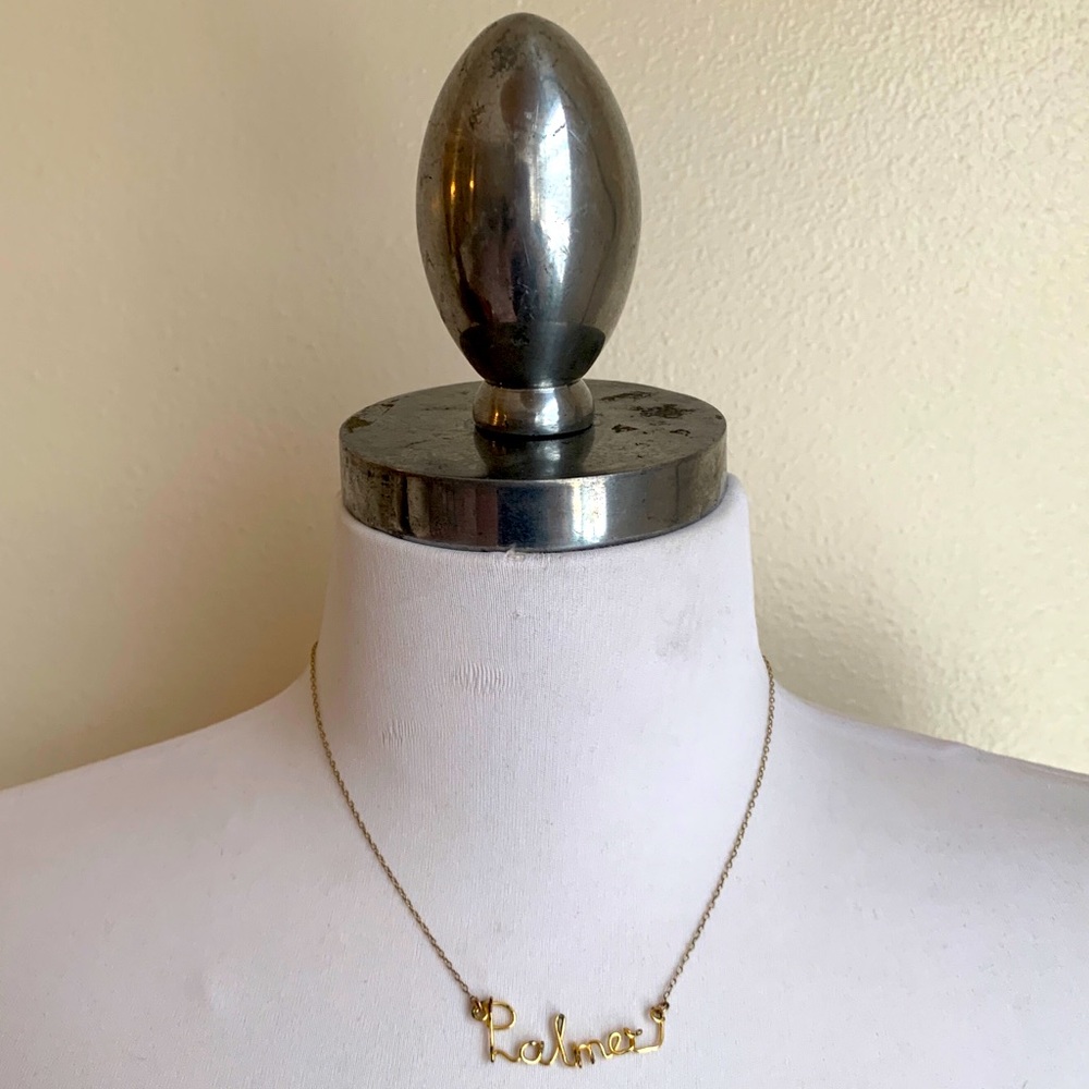 Pretty Gold Tone "Palmer" Pendant necklace